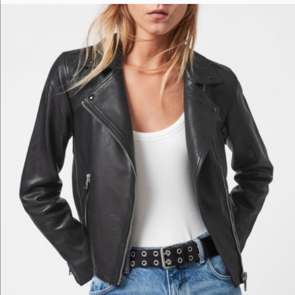 NWT All Saints Darby Leather Jacket